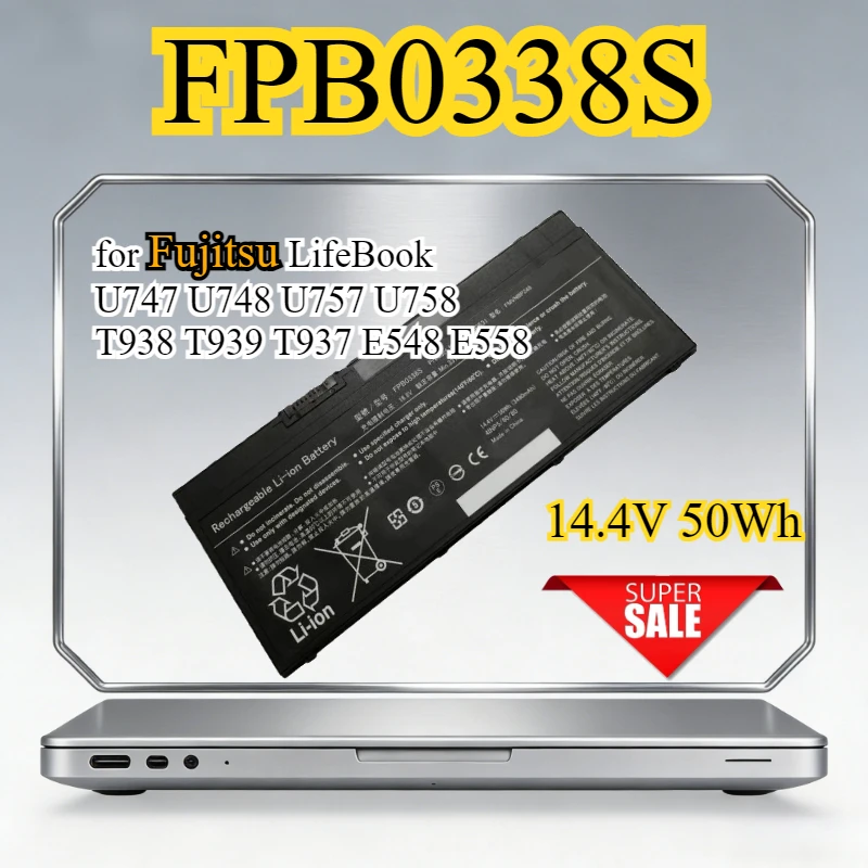 

FPB0338S Laptop Battery for Fujitsu LifeBook U747 U748 U757 U758 T938 T939 T937 E548 E558 Series FPCBP529 FMVNBP248 FMVNBP247