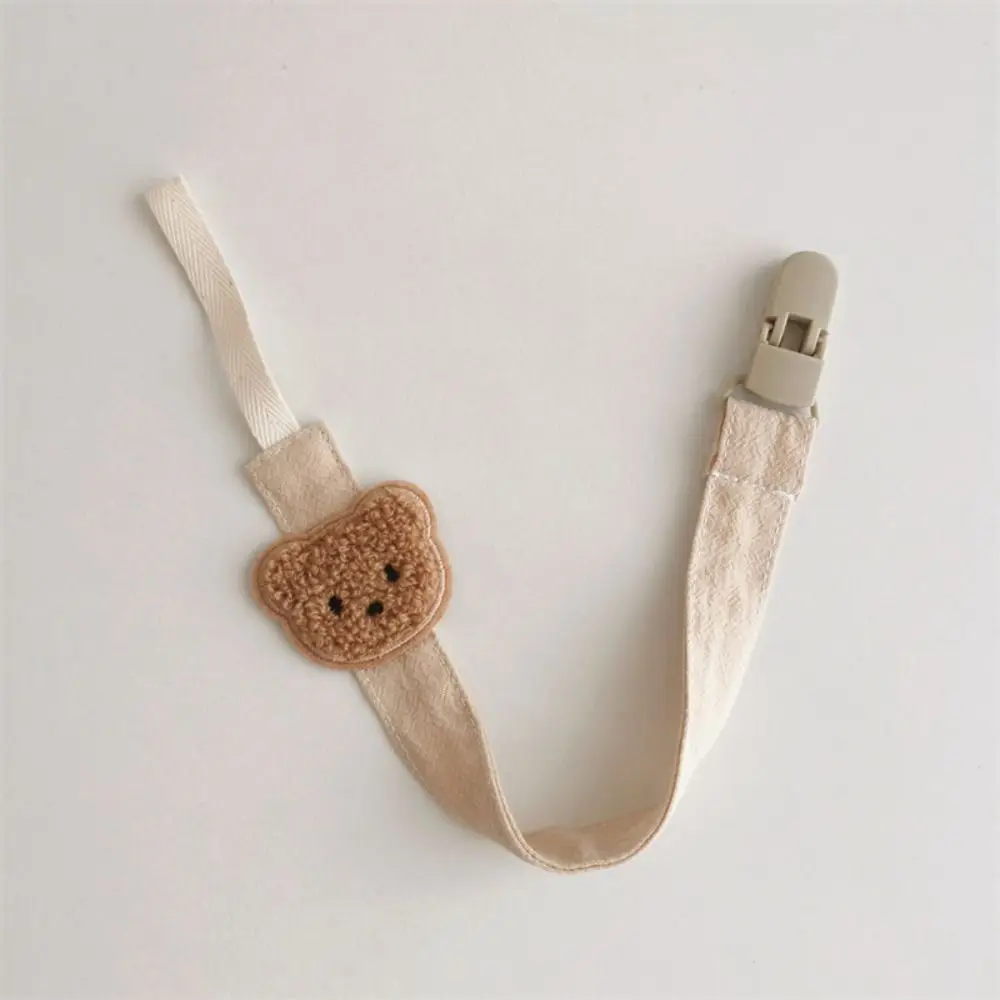 

New Newborn Baby Pacifier Clip Cartoon Bear Anti-lost Pacifier Chain Dummy Holder Boys Girls