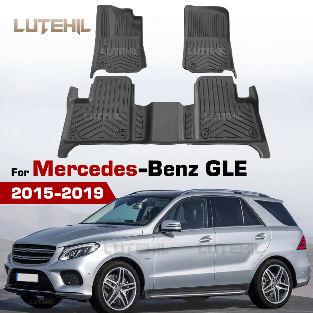 For Mercedes-Benz GLE 2015-2019 2018 2017 2016 Custom All-Weather TPE Car Floor Mat Carpet Cover Interior Protector Accessories