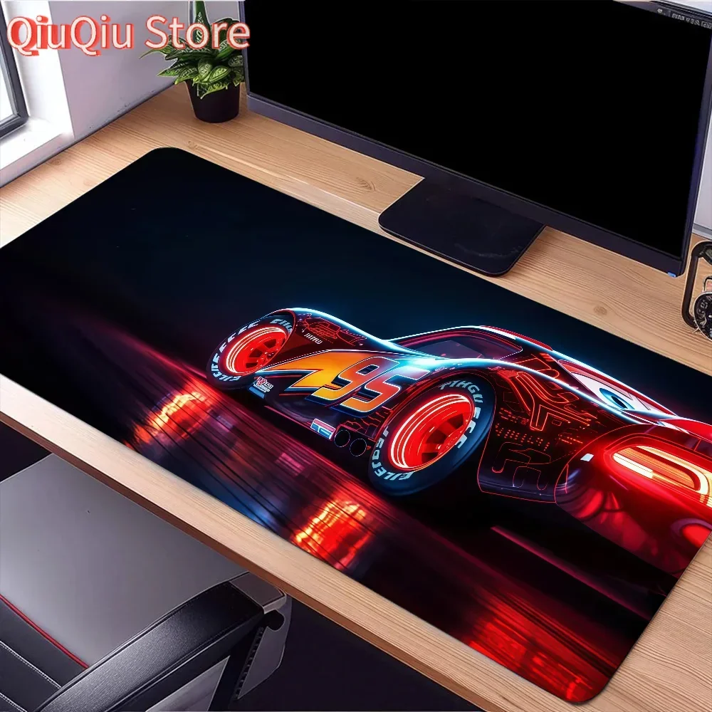 Cartoon Rayo Cute M-Mc-Queen 95 Car Mouse Pad Large Desk Mat Keyboard Ergonomic Office Rubber PC Non-slip Anti-fray Home Custom