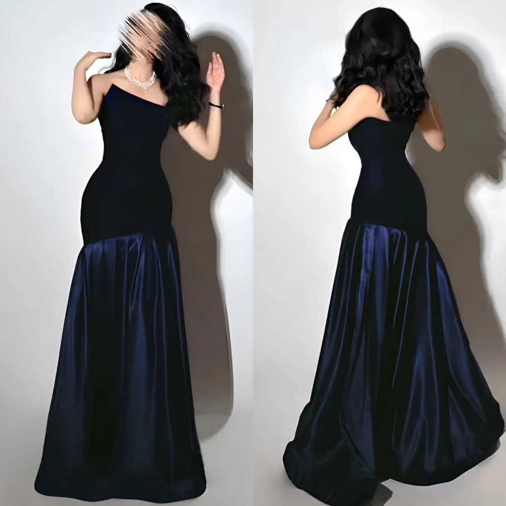 

Элегантные длинные платья трапециевидной формы без бретелек в стиле ретро со складками и рюшами на заказ, платья для особых случаев, доступны размеры в современном стиле