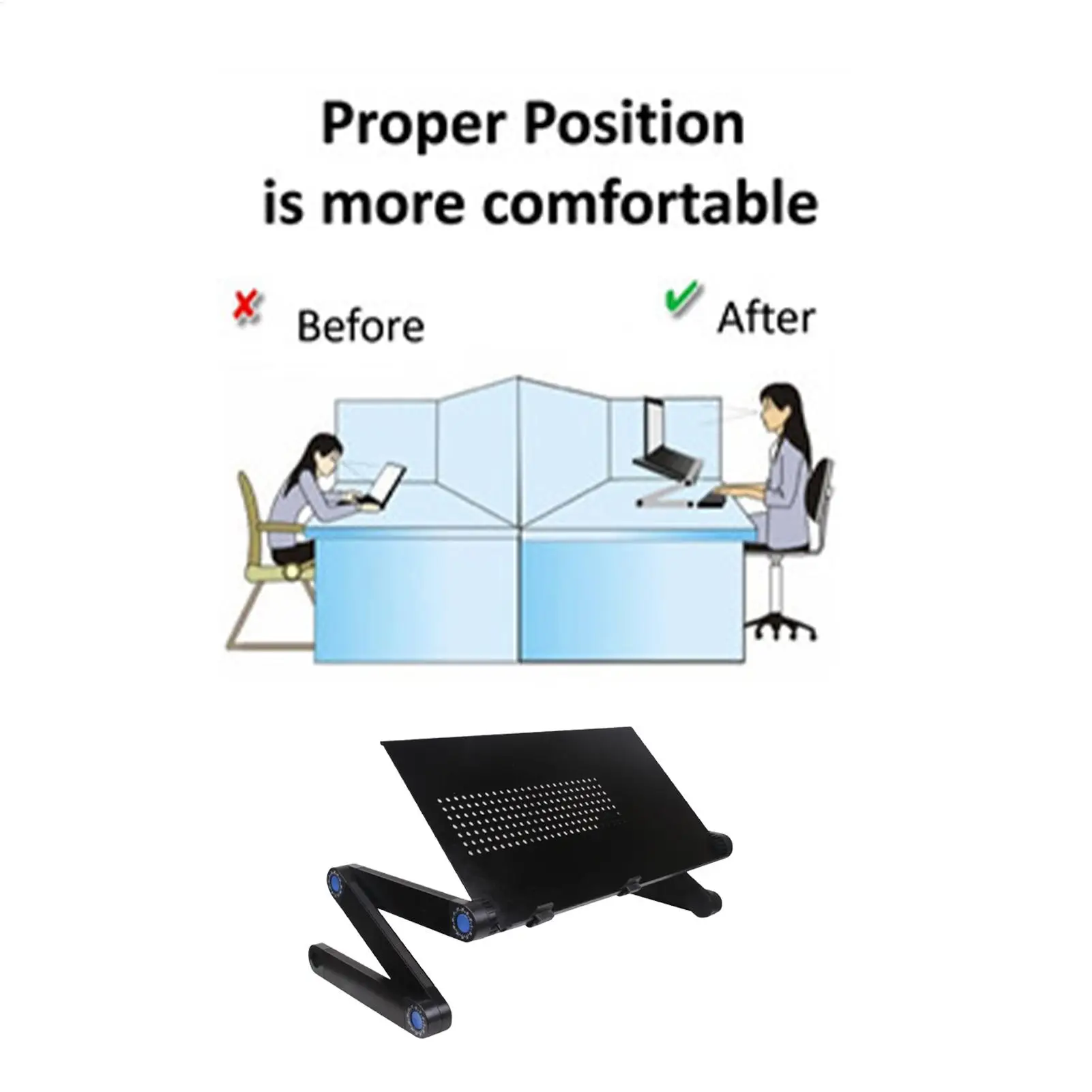

Laptop Stand For Bed Foldable Lap Tablet Table Laptop Stand With MousePad And Anti-slip Clip For Drawing Bed Sofa Working Couch