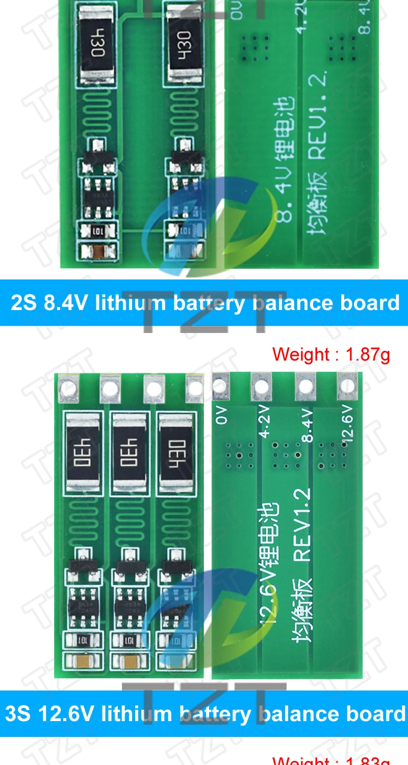 TZT 1/2/5PCS 2S 3S 4S Balance Board 8,4 V 12,6 V 16,8 V 18650 Polymer Li-Ion Lithium Batterie Balancer BMS 100mA Ausgewogene Strom – Detail 8