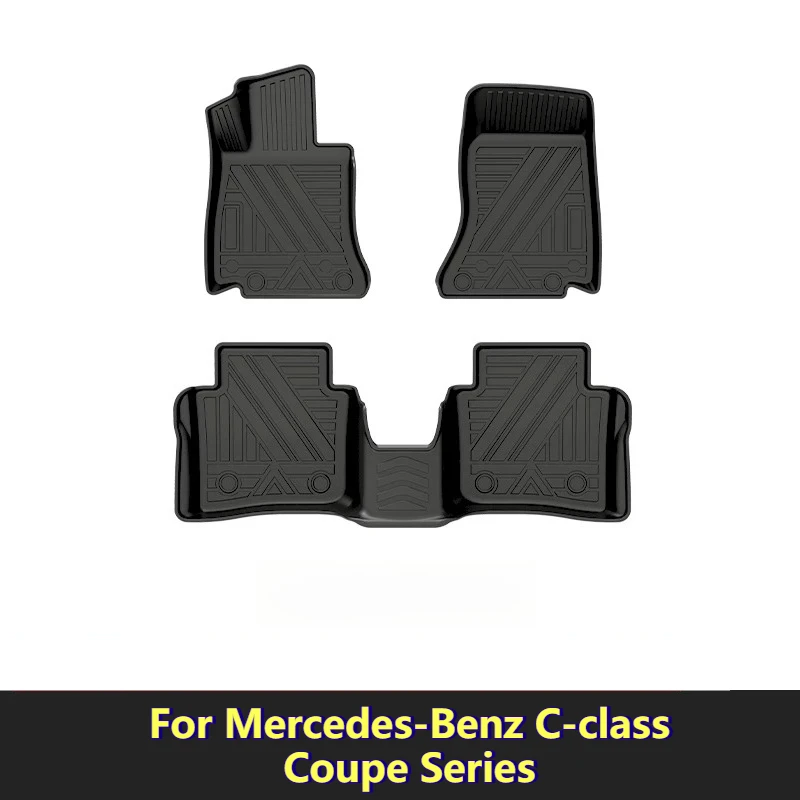 Car Floor Mats For Mercedes-Benz C-class Coupe Series C260l C200l C180 C200 C260 TPE Waterproof Wear-resistant Foot Carpets
