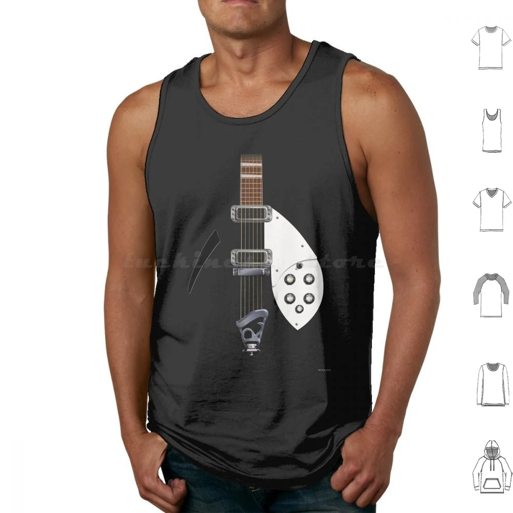 Style Guitar Digital Illustration Tank Tops Vest Sleeveless 360 330 450 480 Rick Townshend Petty Marr Lynott Guitar