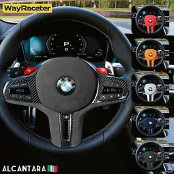 Alcantara Wrap Car Steering Wheel Airbag Interior Trim Cover For BMW M2 G87 M3 G80 G81 M4 G82 G83 M5 F95 2021 2022 2023