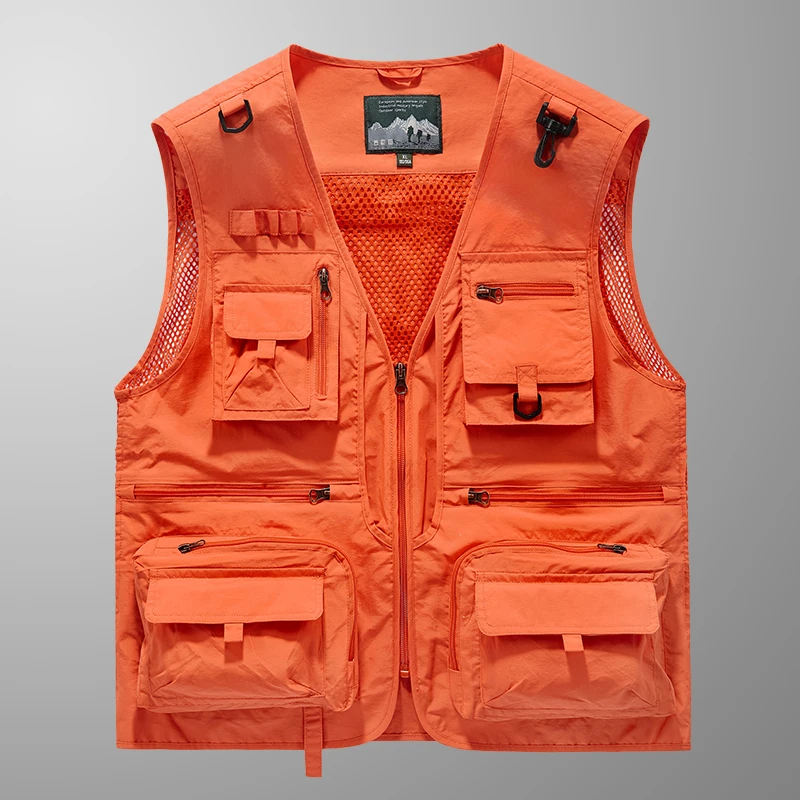 

Spring and Autumn Men's Vest Multi-Pocket Outdoor Casual Fishing Vest Photography Tooling Quick-Drying Vest Cotton Workwear
