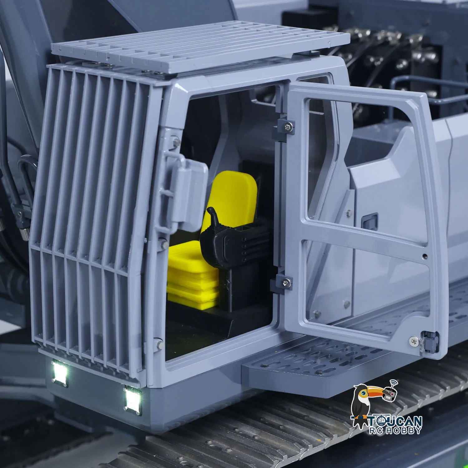 Excavadora hidráulica con Control remoto RTR 1/12, máquina resistente 395F, válvulas de Metal de 6 canales, excavadora RC, Motor sin escobillas, acoplador rápido ESC