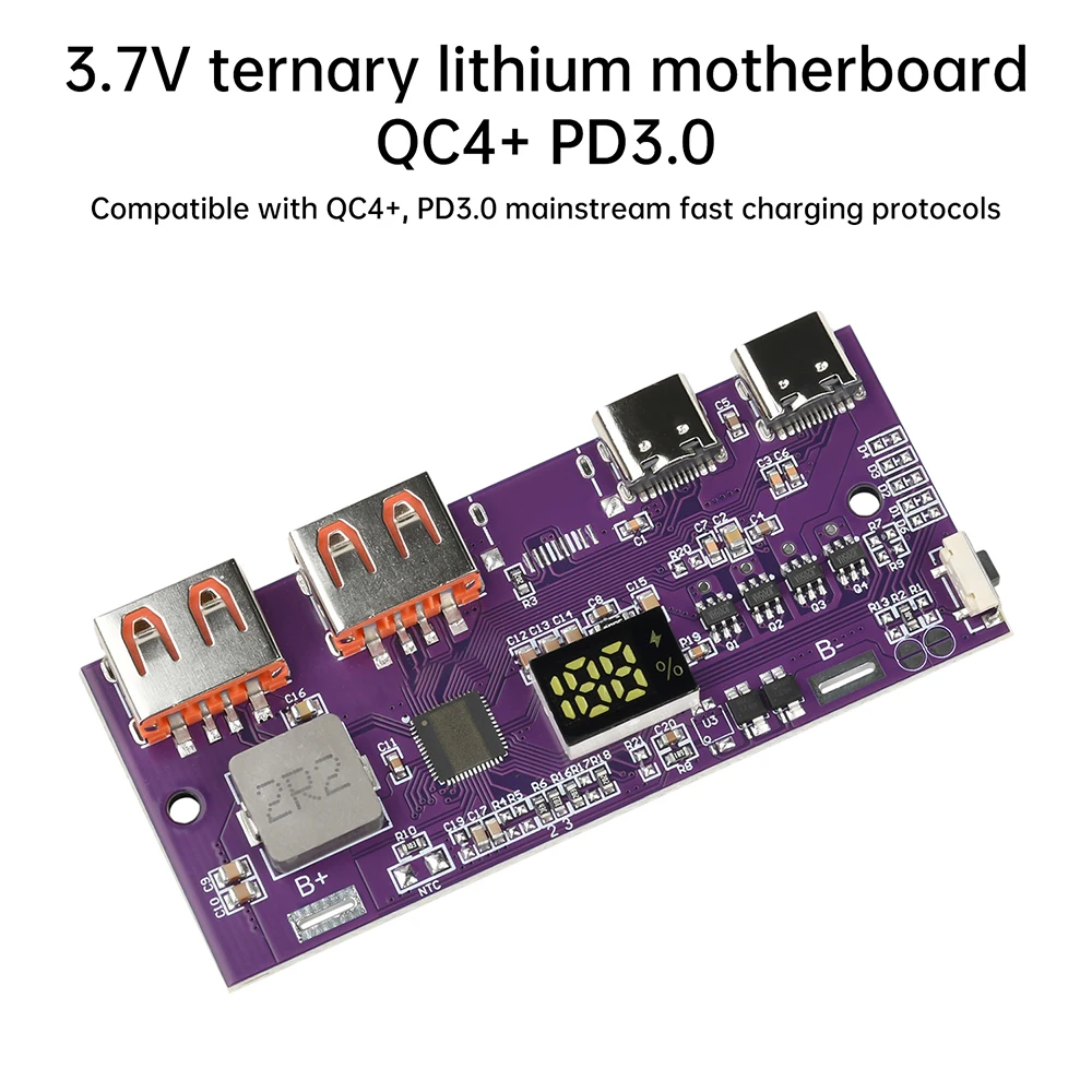 22.5W  QC4.0 PD3.0 Fast Charging USB Mobile Power Bank Mobile Power Module 3.7V Lithium Ternary Circuit Protection VOOC SPC