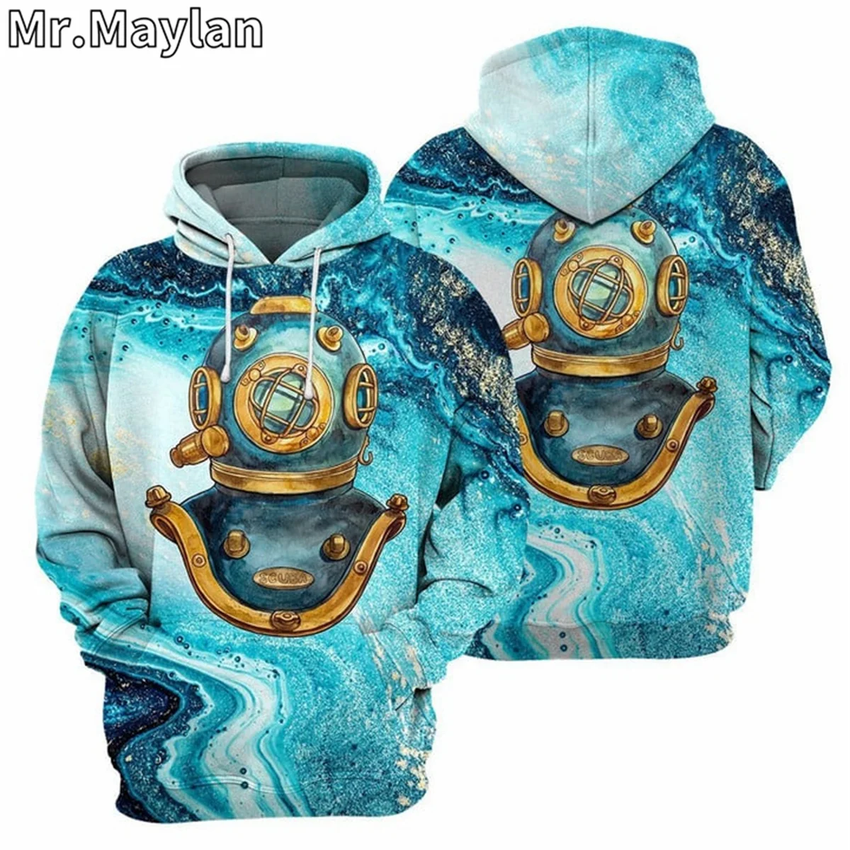 

SCUBA DIVING COSTUME Blue Cosplay Apparel 3D Print Hoodie Men/Women Sweatshirt Streetwear Zip Pullover Casual Jacket Tracksuits