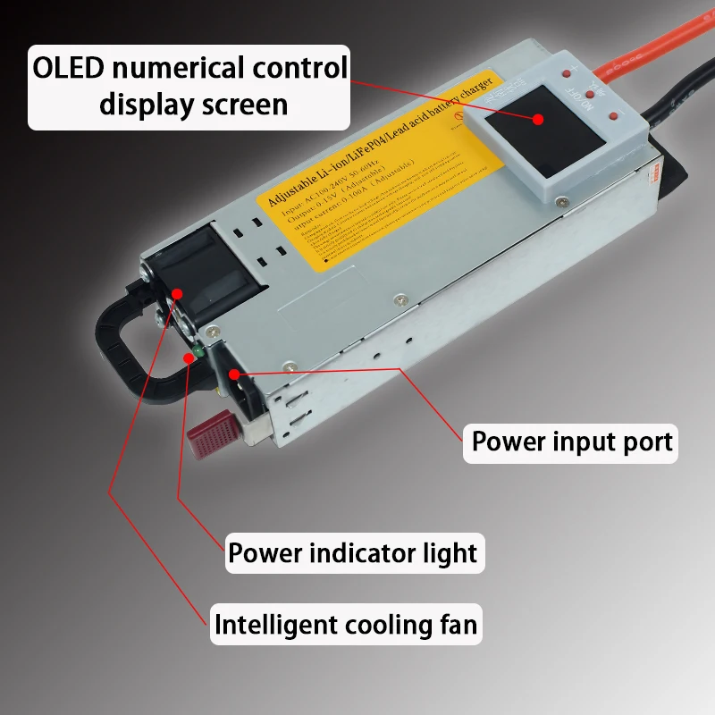12V 100A 0-15V 0-100A Adjustable Charger 14.6V 100A 12.6V 100A LiFepo4 For Lithium Ion Battery Lead Acid Battery
