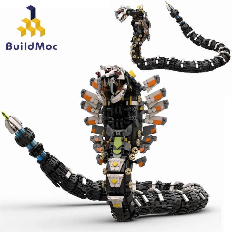 

Buildmoc Horizoned Monster Slitherfanged Mech Snake Dragon MOC Building Blocks Toys for Children Kids Gifts Toy 1431PCS Bricks