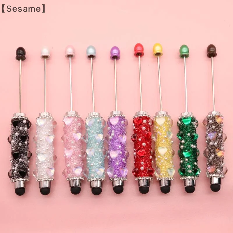 Creative Bead Ballpoint Pen Capacitive Touch Writing Multifunctional Ballpoint Pens Office Study Supplies Touch Screen Pen Gift