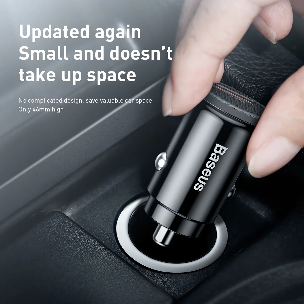 Baseus 18W Car Charger USB A Mobile Phone Charger Metal Car Charging QC3.0 Quick Charge For iPhone Samsung Huawei