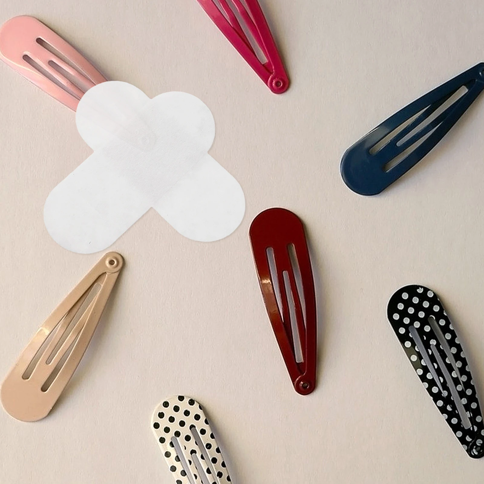 

100pcs Water Drop Clip Gaskets Felt Pads For Diy Hair Clips Durable Soft Craft Materials Barrettes Headdress Teens Girls