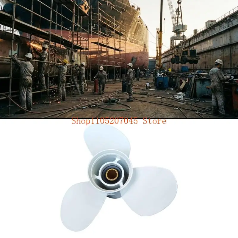 37cd Strong 3 Blade Aluminum Boat Propeller 11 3/8X12 G Measurement Right Turn 13 Tooth Pattern