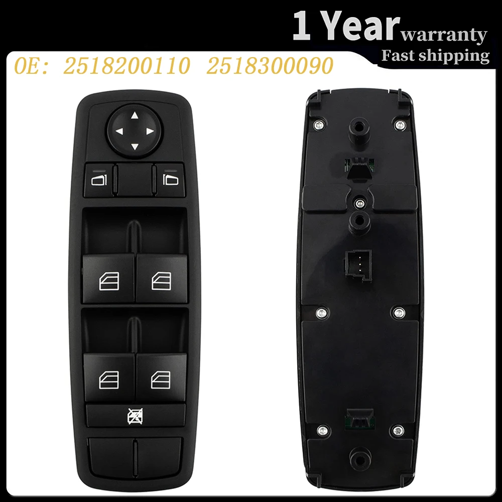 Left Front Door Window Switch Mirror Master Control Button for Mercedes W164 ML GL R Class 2518300090 2518200110 A2518300090