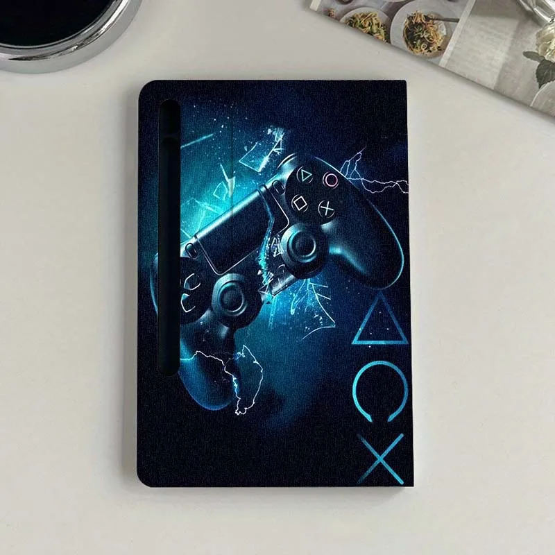 وحدة تحكم ألعاب عصرية رائعة لهاتف سامسونج جالاكسي تاب S9 S10 S6 S7 S8 FE Plus Lite بوصة غطاء قابل للطي حافظة لوحية