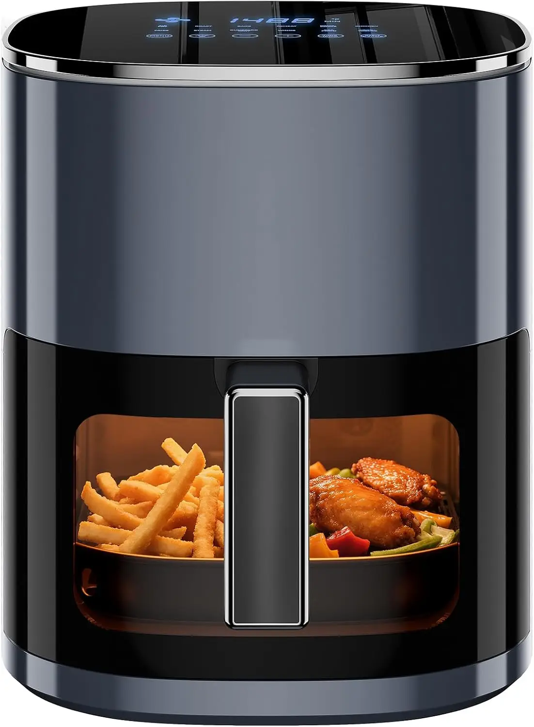 

12-in-1 Digital Air Fryer with Visible Window, 6.34 Qt Capacity, Nonstick Basket, Dishwasher-Safe, 1700W for Frying and Baking