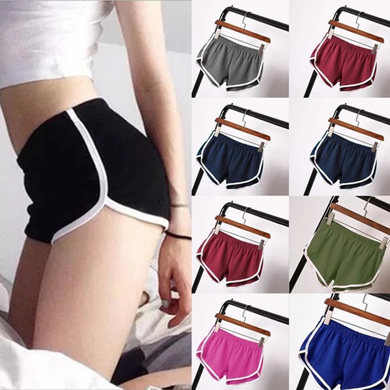 

Sports Shorts Women Summer 2024 New Candy Color Anti Emptied Skinny Shorts Casual Lady Elastic Waist Beach Correndo Short Pants