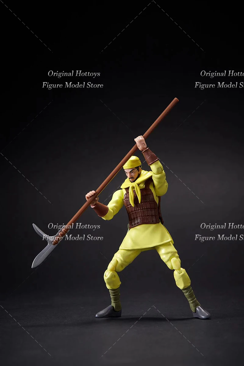 In Stock 1/18 Scale Male Soldier Three Kingdoms Series Qingzhou Yellow Turban Army Full Set 3.75-inch Action Figure Doll Gifts