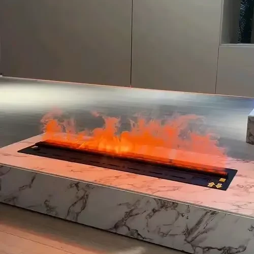 48 Inch Fake LED Flame Water Vapor Artificial Fire Mist 3d Flame Auto Electric Fireplace With 3d Steam