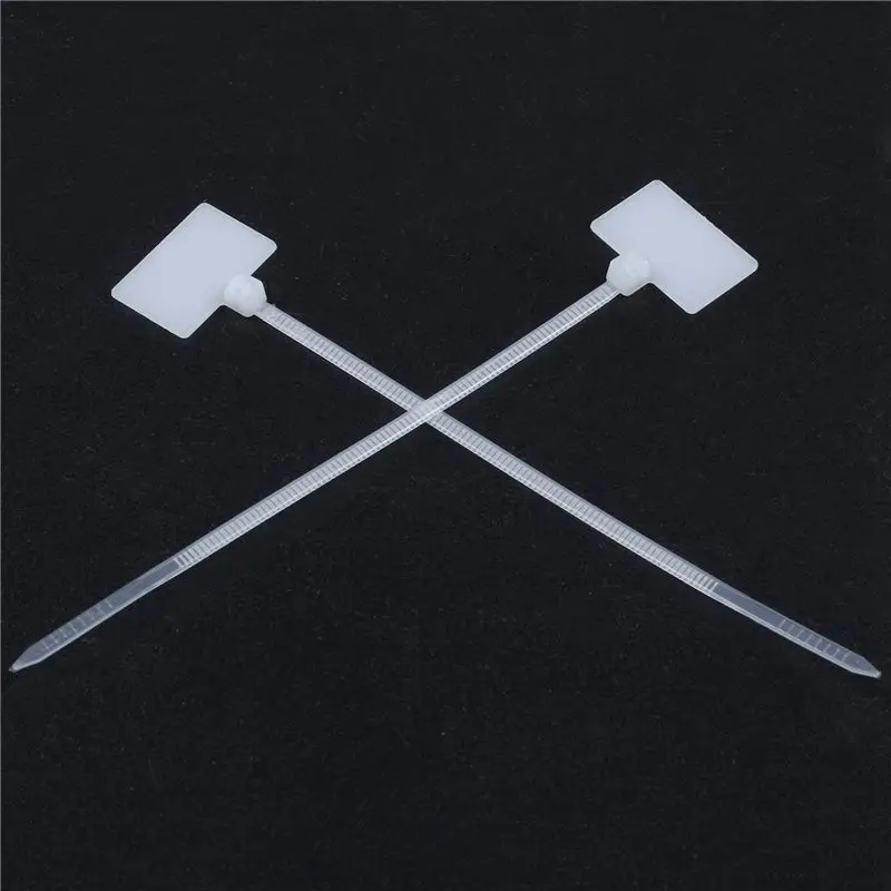 A04G-300Pcs Nylon Cable Tie Label Self-Locking Network Zipper Trim Wrap Ring Line Label