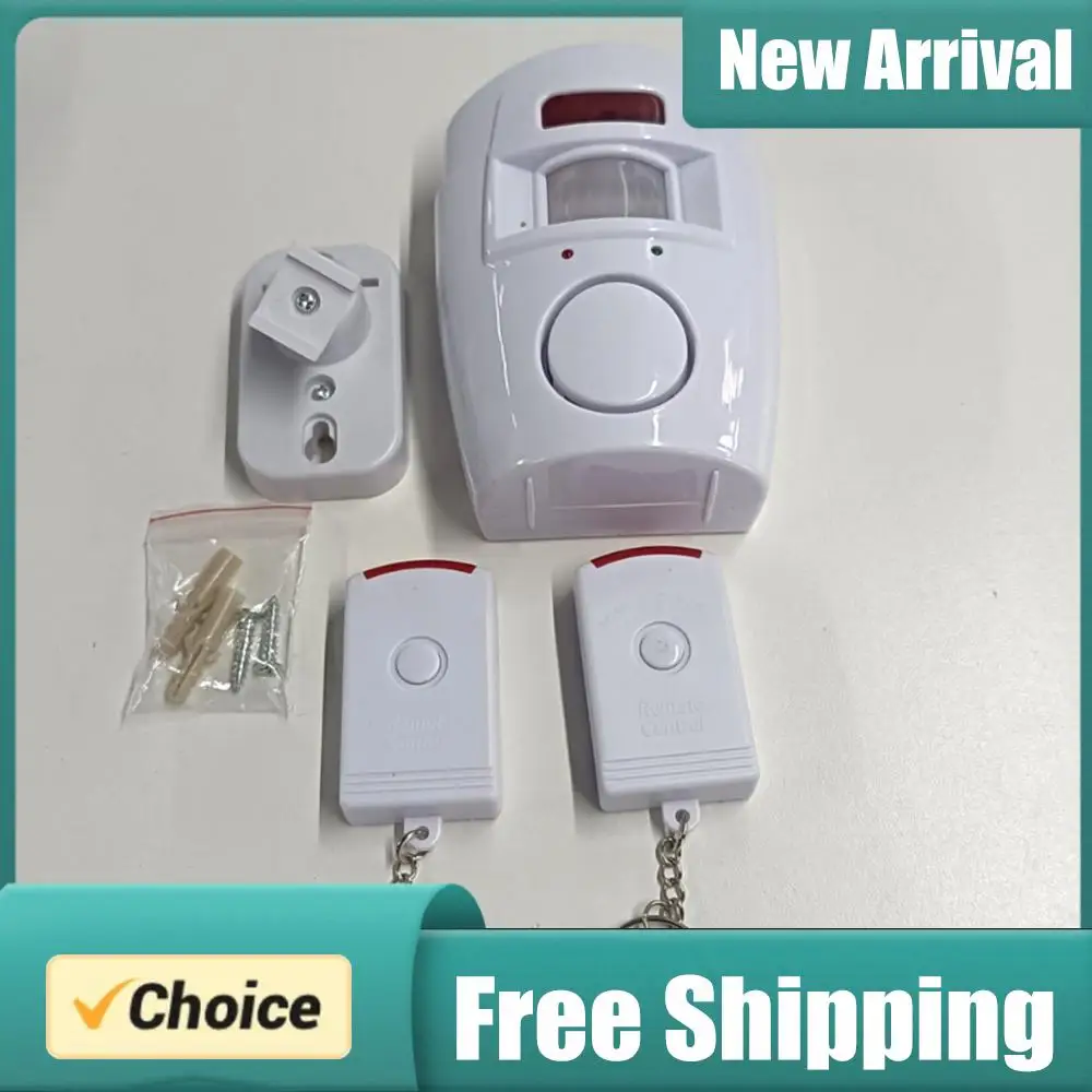 

Датчик движения PIR с 2 пультами ДУ, инфракрасная сигнализация для дома, системы безопасности для дверей, сараев, гаражей, прицепов