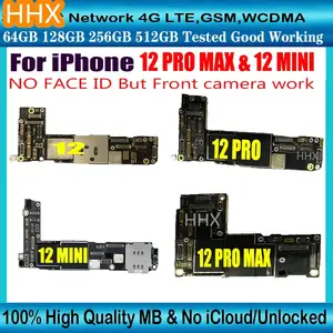 Bilashmart Clean iCloud iPhone 12 / 12 Pro / 12 Pro Max Motherboard With Face ID Original Unlocked Logic Board Mainboard Working Placa