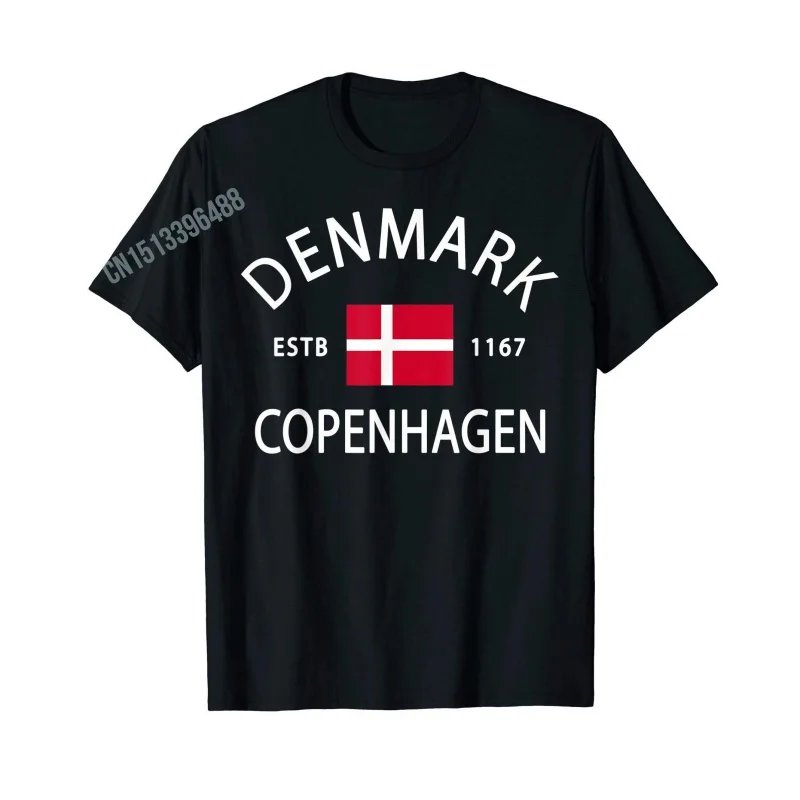 Men Women T Shirt More Design Denmark Flag Danish Cat Sunglasses Funny T-Shirt Map Tops 100% Cotton  Tees