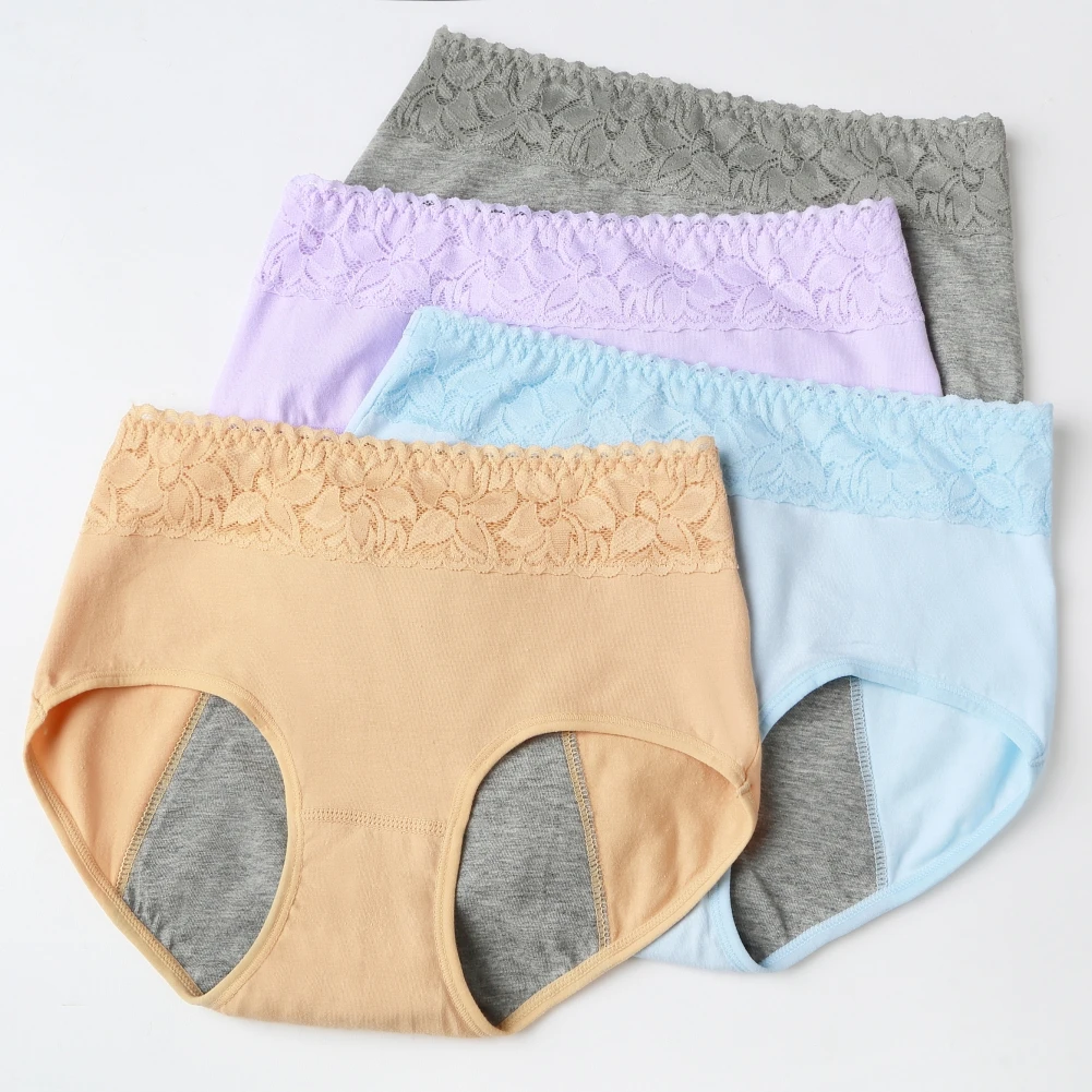 Menstrual Panties for Women Leak Proof Briefs Middle Waist Cotton Breathable Comfortable Physiological Period Underpants