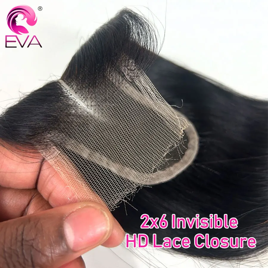 

Накладка для волос Eva Hair Real HD Lace 2x6 Deep Part из натуральных человеческих волос, предварительно прорезанная, в стиле Ким К, прямая и с эффектом Body Wave, бразильские волосы, HD-накладки