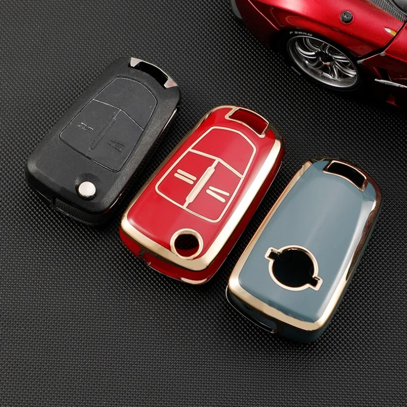 Fashion TPU Car Flip Key Case Cover Shell Fob For Vauhxall Opel Astra H Corsa D Insignia Vectra Zafira Signum Car Accessories