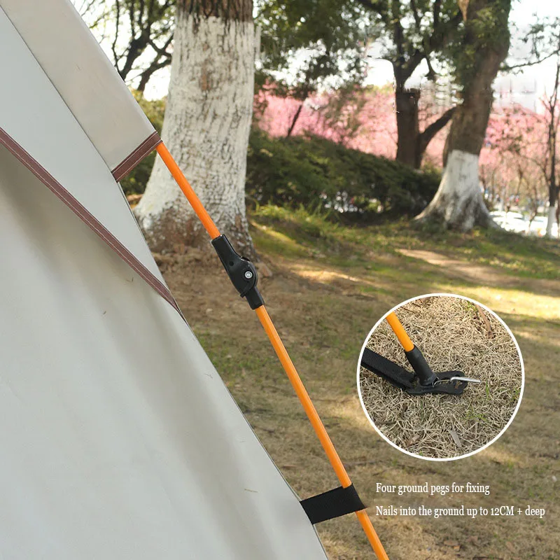 Tent outdoor camping beach fully automatic quick open portable folding thickened silver rubber coating rainproof