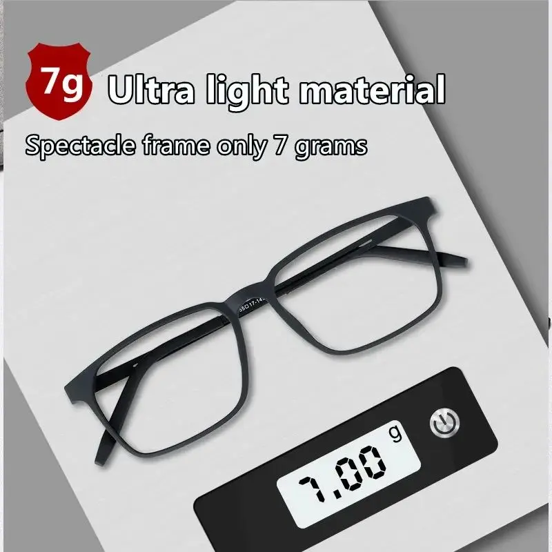 2026 Reine Titan-Lesebrille für Herren und Damen, TR90 Anti-Blaulicht-Vollrand-Computerbrille, Dioptrien +1.0 +4.0 – Detail 3
