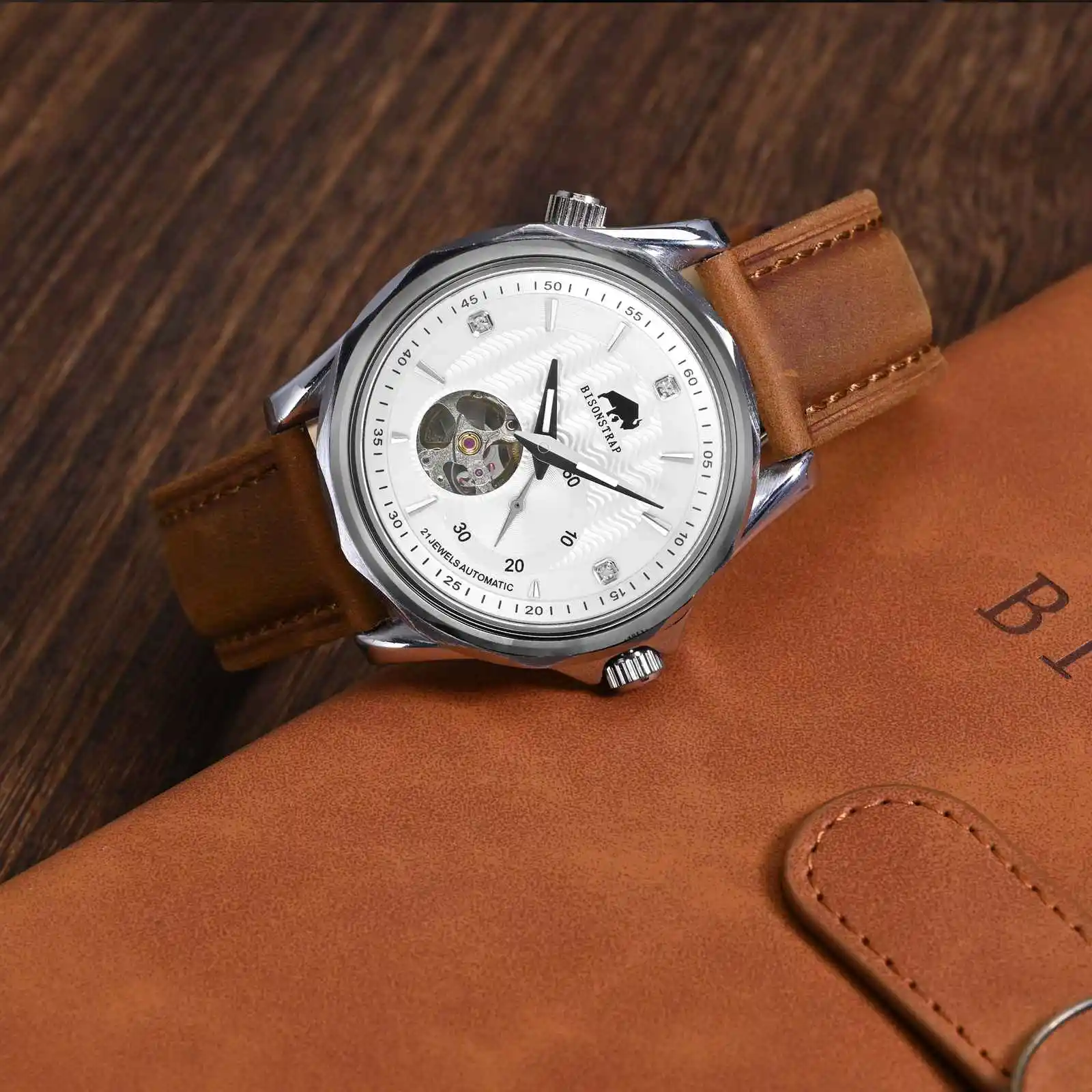 BISONSTRAP Geniune Leather Watch Strap 14mm 17mm 18mm 19mm 20mm 21mm 22mm 23mm 24mm Replacement Bracelet for Men Women Watchband