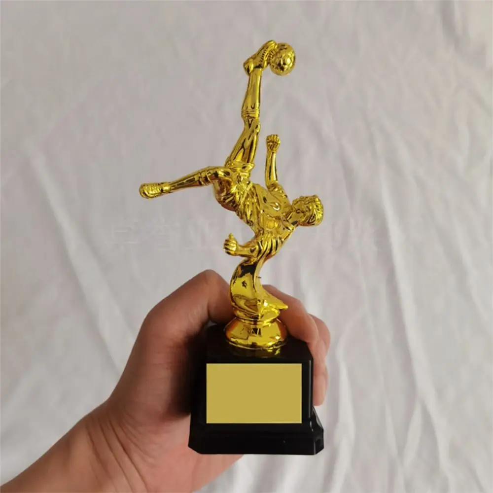 

Children's Gold Trophy Awards Plastic Model Competition Soccer Winner Award Trophy Toy School Rewarding Supply Football