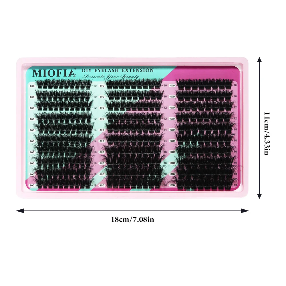 14 Reihen 5D Voluminöse Nerzwimpern-Büschel 50D-150D Dicke Flauschige Wimpernbüschel Katzenaugen-Wimpern 10-18mm Gemischte DIY Wimpernverlängerung – Detail 15