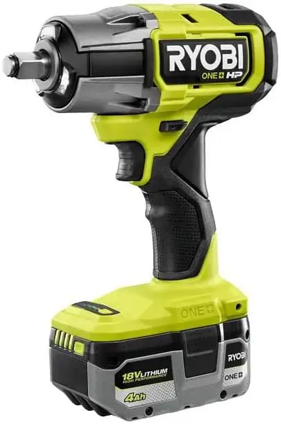 RYOBI P262K1 ONE+ HP 18V Brushless Cordless 4-Mode 1/2 in. Impact Wrench Kit w/ 4.0 Ah HIGH PERFORMANCE Lithium-Ion Battery