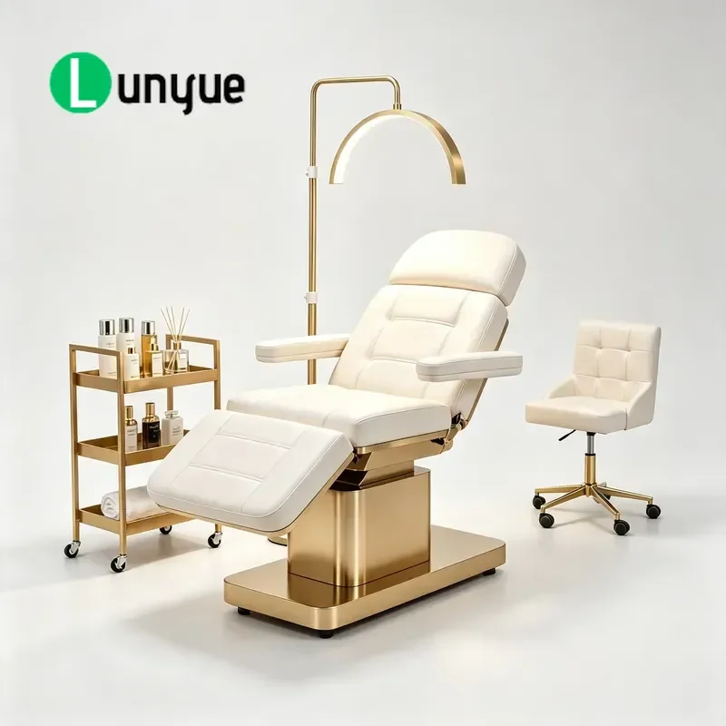Adjustable Beauty Treatment Chair High Density Sponge PU Leather for Eyelash Tattoo Facial Care Medical Spa Comfortable