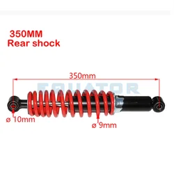 350mm/13.8in Rear Shock Absorber Universal Fit for Quad Dirt Bike ATV Accessories
