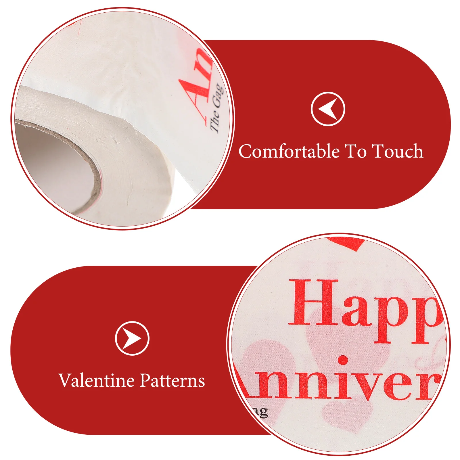 1 لفة مطبوعة لعيد الحب ورق التواليت لينة الزخرفية لفة مناديل المرحاض للحمام المنزل النوم مكتب ورقة اللوازم المنزلية #5