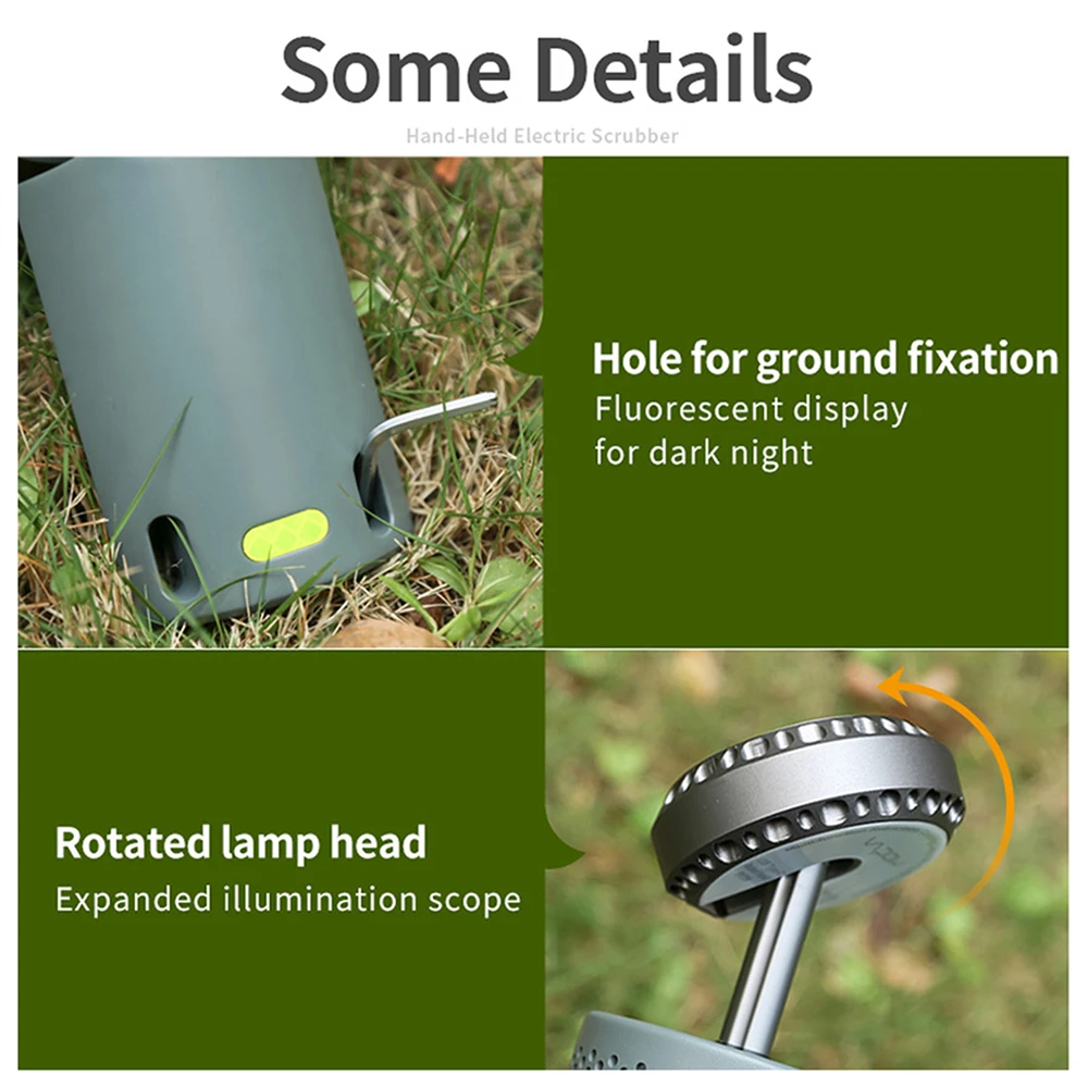 LED Outdoor Camping Lantern Flashlight Telescopic and Collapsible Brightness Lighting Magnetic Emergency Light for Power Cut