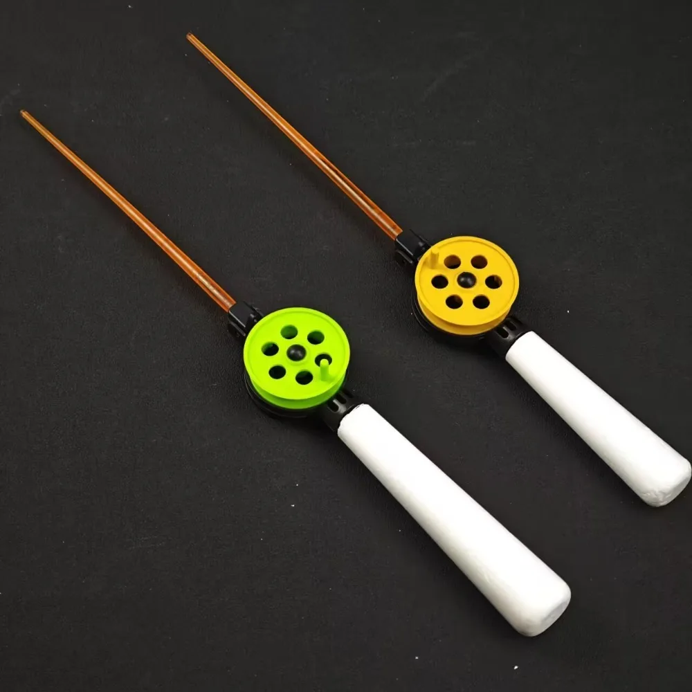 1pc Mini Ice Fishing Rod with Fishing Reels Portable Telescopic Ice Fishing Pole Micro Ice Fishing Rod Accessories Fishing Pole