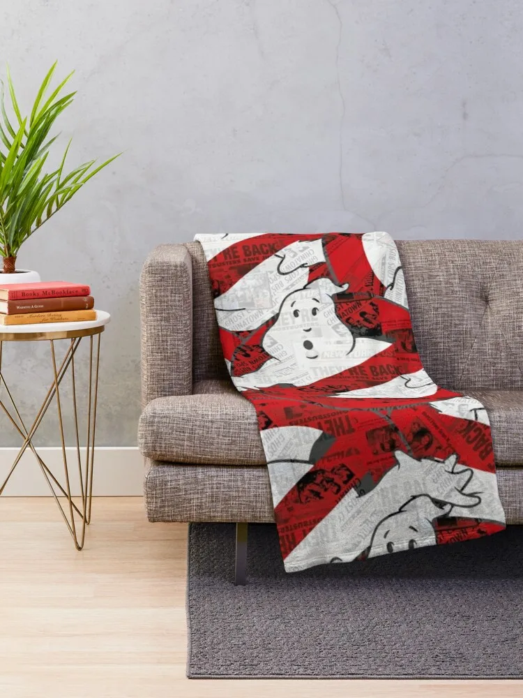 The GhostBusters logo pattern Throw Blanket Giant Sofa Bed linens Blankets