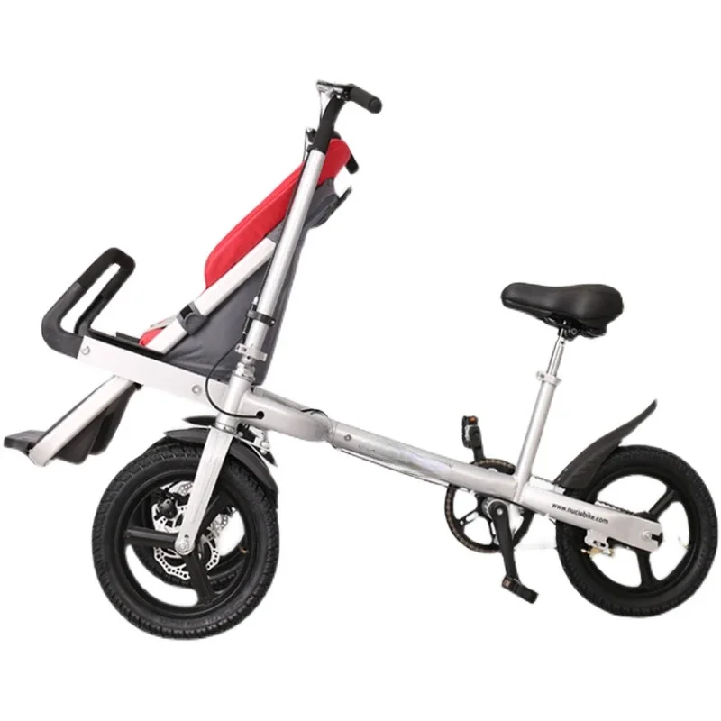 Three-Wheel Foldable Adult Baby Parent-Child Bicycle Mother and Child Car Baby Shopping Pet Cart