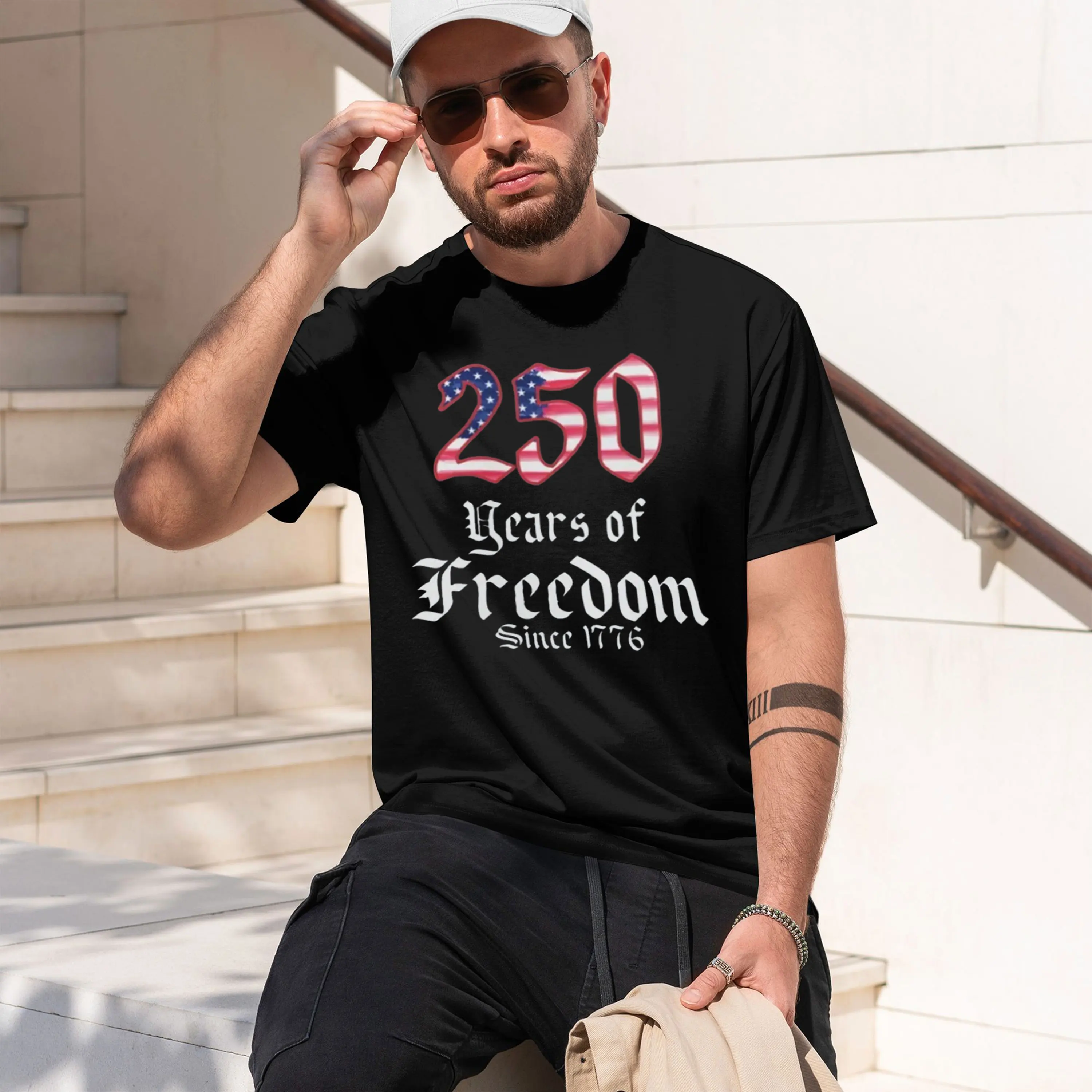 250 Years of Freem Since 1776 T-Shirt Patriot 250th Anniversary graph t shirts Flag Independence Day Unisex Tee 2026 New Model S