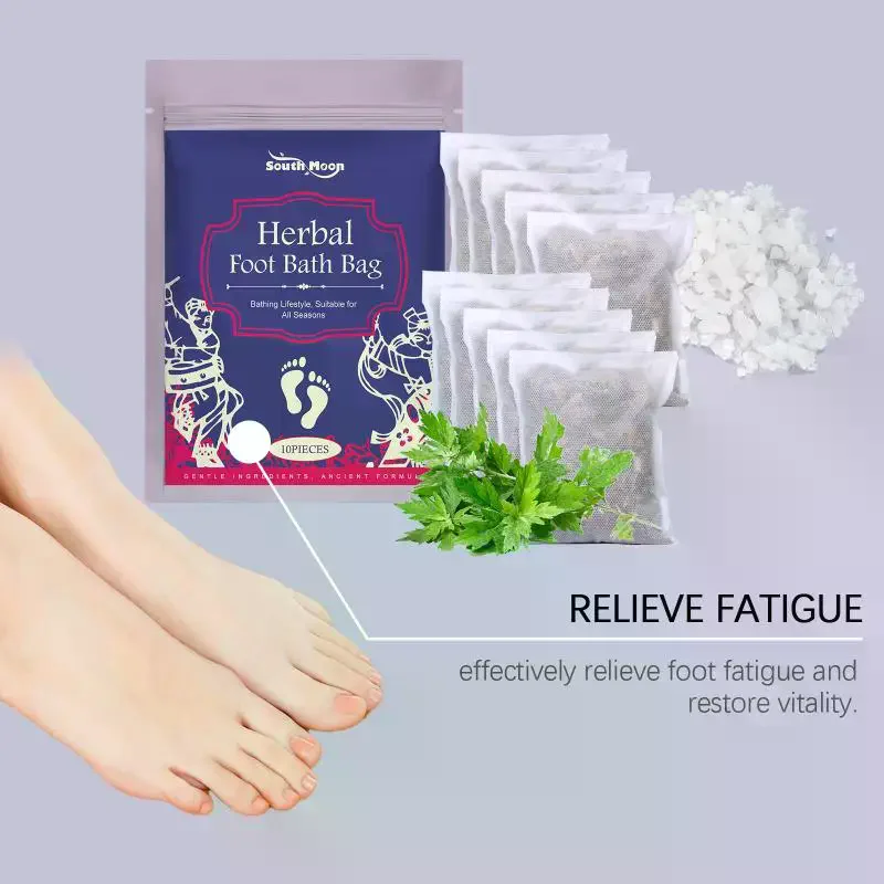 10Pcs Mild Herbal Foot Soak Kit Wormwood Extract Nourish Nourish Soothing Foot Bath Liquid Foot Relaxation Foot Soak Kit