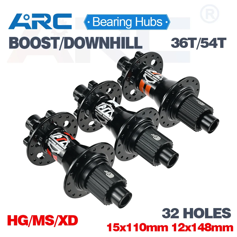 

ARC 32 Holes BOOST Hub 36T/54T Ratchet Structure HG XD MS 8 9 10 11 12 SPEED Mountian Bike Cube 6 Disc Bolt 6 Sealed Bearing Hub