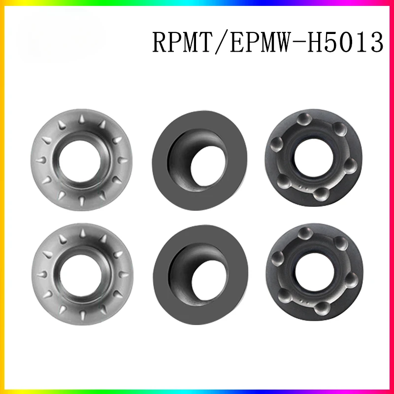 NEW R4 R5 R6 round blade RPMT08T2 RPMW1204 RPMW1003 blade H5013 for processing hardness hrc20-48 degrees ordinary steel